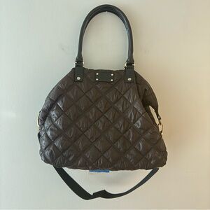 Kate Spade Quilted Leather Shoulder Bag – Brown, Adjustable Silhouette